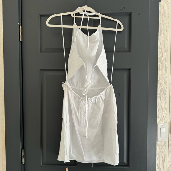 Reformation Mabli Linen White Dress Size 8 - Picture 7 of 7